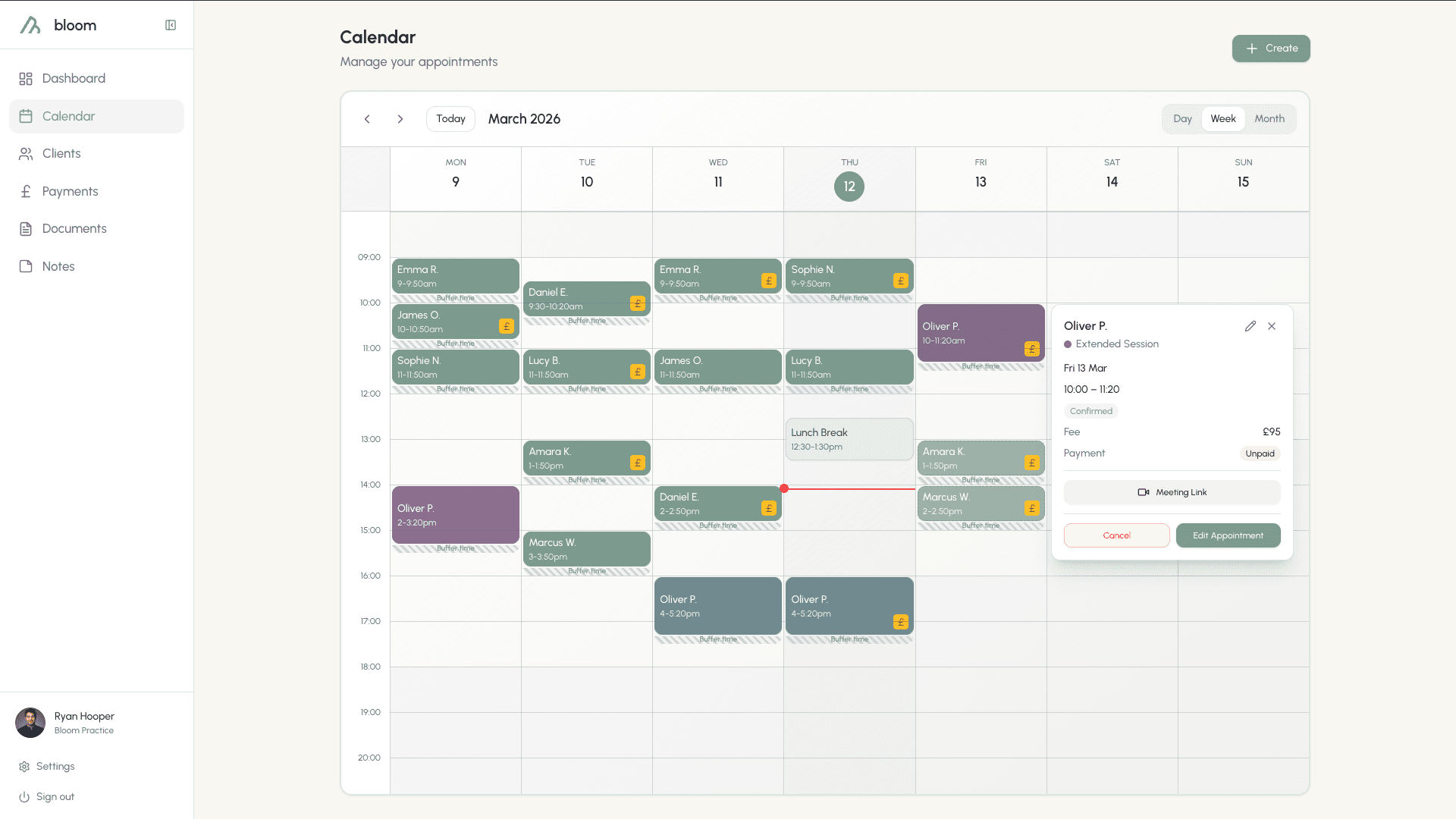Bloom calendar preview